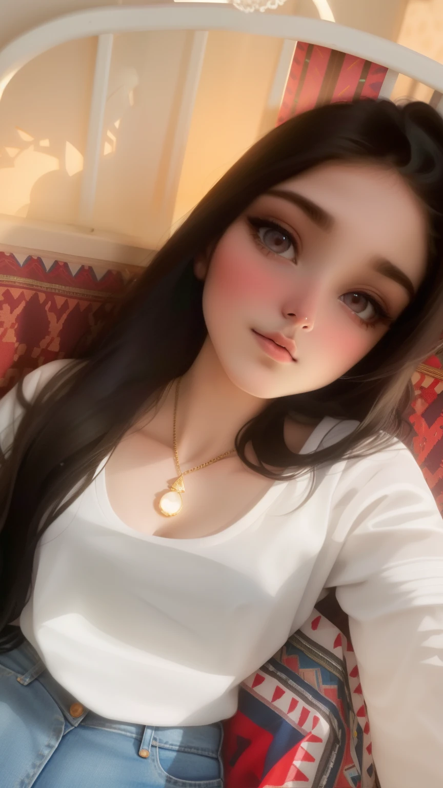 araffed woman in white shirt and blue jeans posing for a picture, 18 years old, pale-skinned persian girl, 30 years old woman, 3 0 years old woman, 2 2 years old, 1 8 yo, ayahausca, beautiful mexican woman, 21 years old, 2 3 years old, profile image, south east asian with long hairs