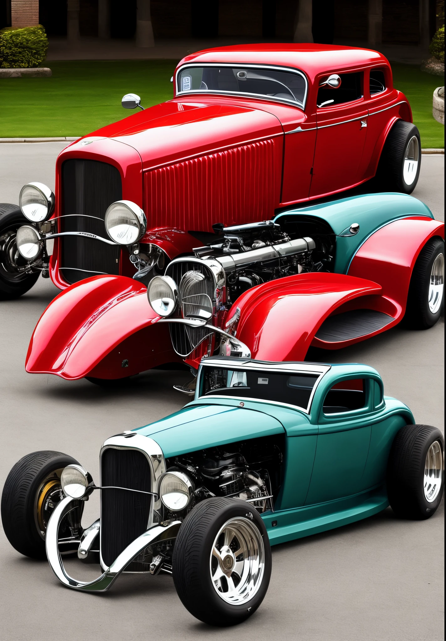 Greta Thunberg love hotrod . ford . 1932 . v8