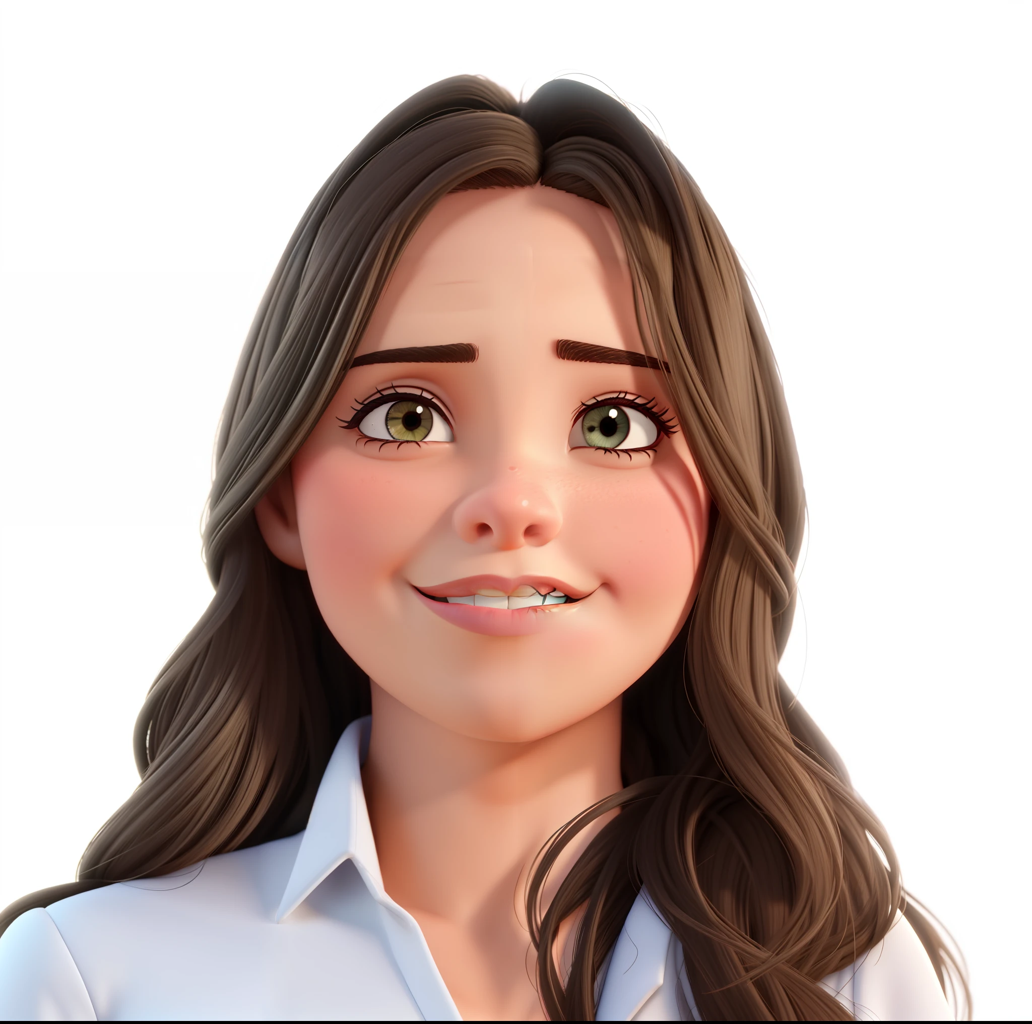 mulher pele branca, estilo pixar, alta qualidade, melhor qualidade