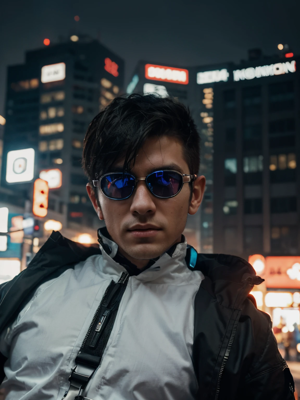 Change background cyberpunk handsome boy,realistic,face,8k,ultra,realistic