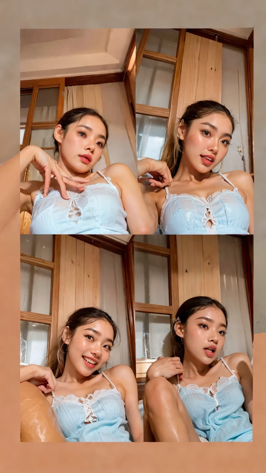 Mai Sakurajima in Rascal does not dream of bunny Senpai, uma mulher bonita, cabelos castanhos claros, Serafuku branco, olhos castanhos, hands on the chest, wet and see through, hard nipple erection:1.4, Through nipple, Olhando para o Viewer, Shy, (master part, Qualidade Superior, best quality, Arte Oficial, (Beautiful and Aesthetic:1.2), (1 girl), extremamente detalhado, colorido, mais alto detalhado, (seios grandes), parte superior do corpo, from below and back, camelo:1.3, calcinha fio dental branca, Elevador de Saia:1.2, Peito Inferior, Rua da cidade, sol, Cloud, PAREDE, Inclinada,