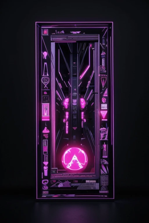 01_Three-dimensional blocks, one in the scene, frontal view. Black background, glossy, highly reflective surface - black floor. Volumetric 3D blocks - hieroglyphs (Maxzen). Vertical composition, a three-dimensional design of three-dimensional hieroglyphs (Maxon) for the entire composition. Black Background, mirror black floor: neon glow, pink, red glow, cold side lighting from the side.
02_Stylists; electronics, tectonics, volumetric form of cyber-punk, fantastic tectonics. Black background in the background. "Alien", anime style, fantasy. Epic hieroglyphs for the entire composition (Maxon).
03_Realistic 3D render, unreal engine, HD quality (glow, reflection, refraction, X-rays). Ray tracing, caustics. Top quality, a masterpiece of visualization, cinematic image. Clear focus, general dimming, neon glow, reflection from a glossy floor. The general scene is buried in halftones, black space. The bright glow of hieroglyphs in a shadowy space. Tectonic blocks. Metal, plastic, shiny surfaces, relief, and patterns. (Maxon). Fantastic shape for the entire composition. , frontal foreshortened image, slight vertical perspective. Darkness, dust, glow.