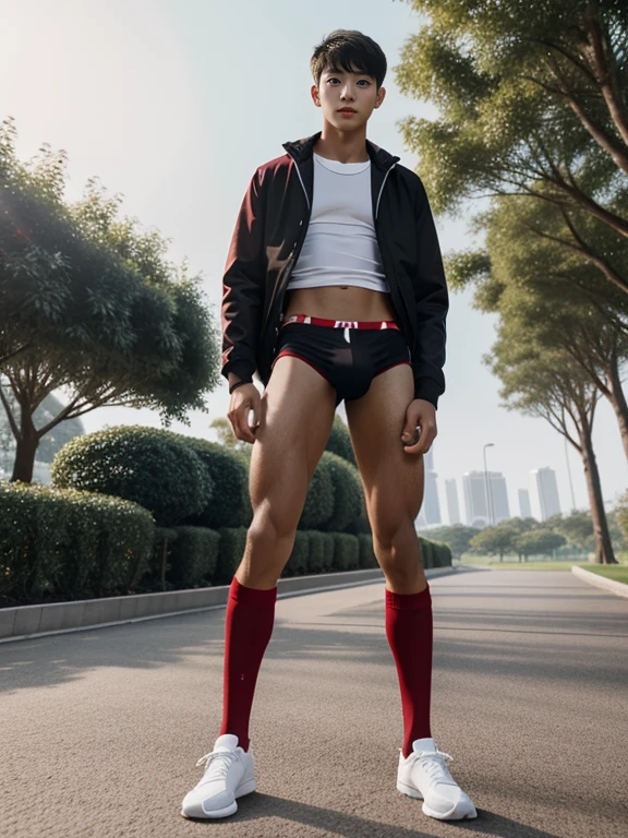 teenagers , young , light-skin , wearing an dark red sexy underwear, tmasterpiece,k hd,the feet,Transparent sports vest,semi transparent,black long socks,The barefoot , red colour , handsome and cute , extreme cute boy , white skin , dark red underwear boxers shorts , extremely tall and cute boy ,oppa model , handsome model , full body , dark red boxers underwears short shorts , black socks , white light-skin , Chinese model , young boy , white skin , handsome and extremely cute , red boxers underwear shorts , long black socks , handsome model , at the park , jogging , model oppa , long legs , jogging , running , high knee black socks ,black long socks , stand up , extremely tall , extremely high , red underwears , red sports underwear , long black socks , clean and white legs , Chinese model , extremely long legs , looking at the camera , clean and white thigh , huge bulge , kid face , baby face , wearing jacket , red underwears boxers , light and white skin