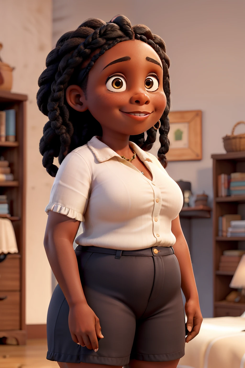 Negra da Pelé Clara author with braided hair a chubby woman