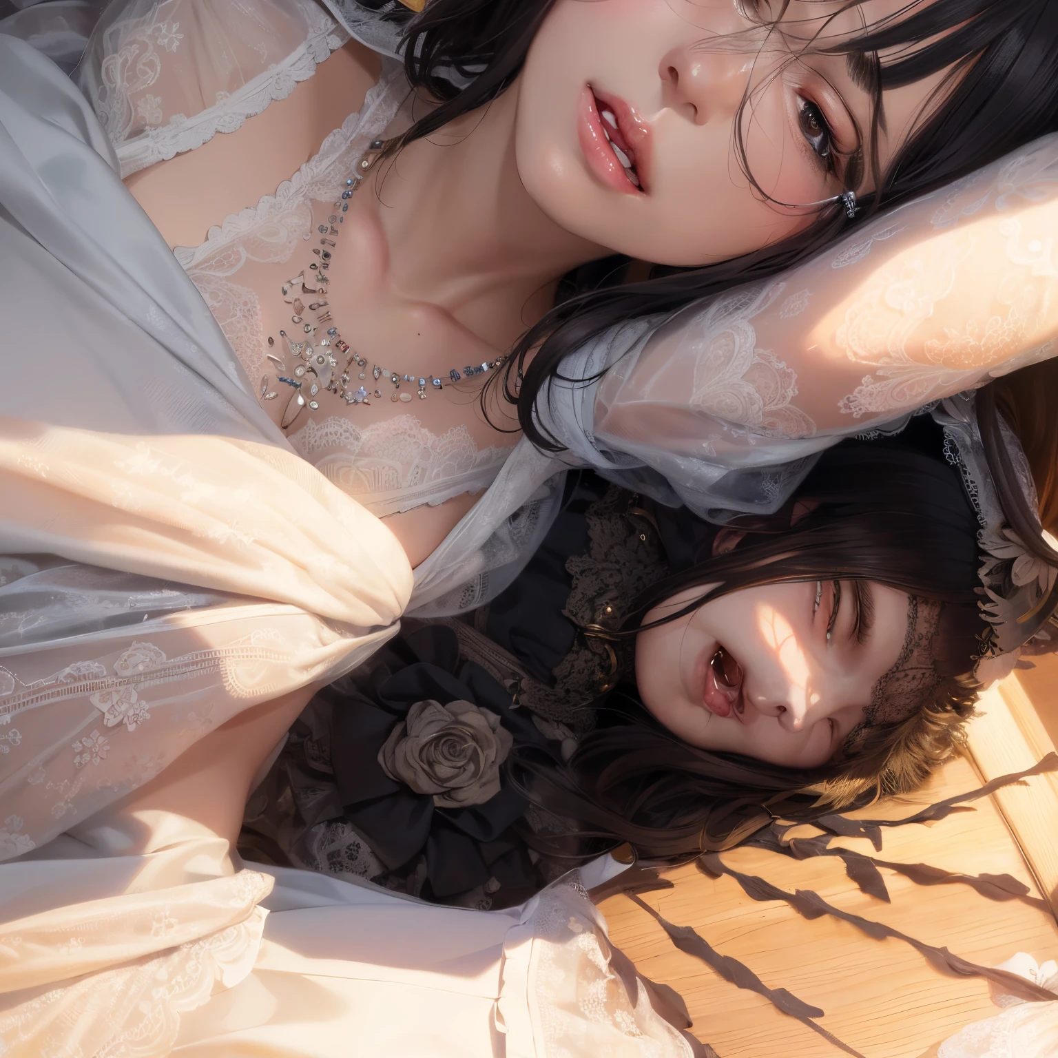 (masterpiece),(best quality:1.0), (ultra highres:1.0), detailed illustration, portrait, detailed, girls, detailed frilled clothes, detailed beautiful skin, face focus