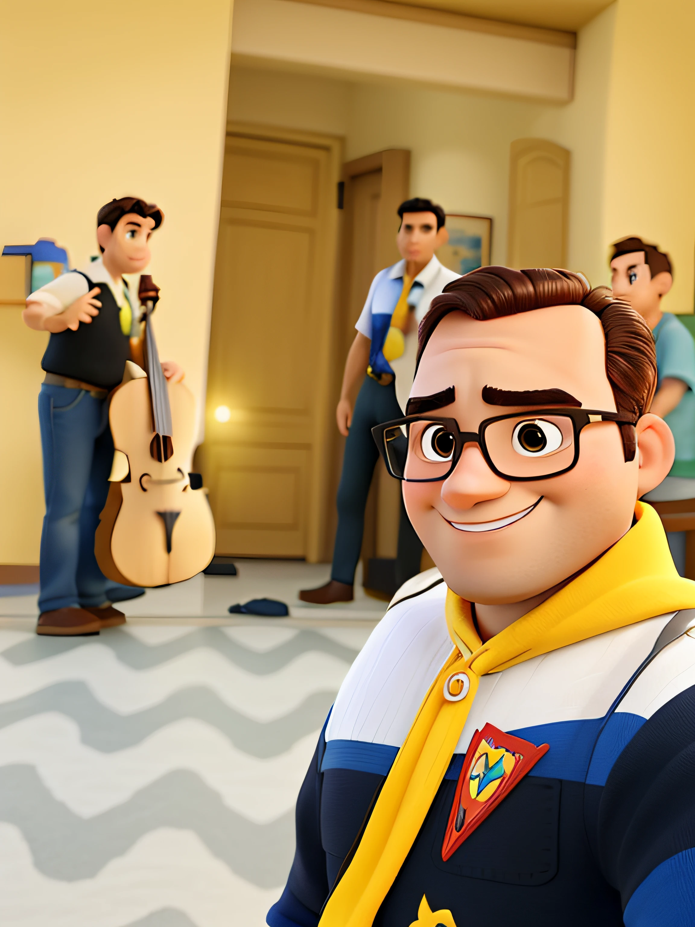 Um homem estilo disney pixar, alta qualidade, melhor qualidade