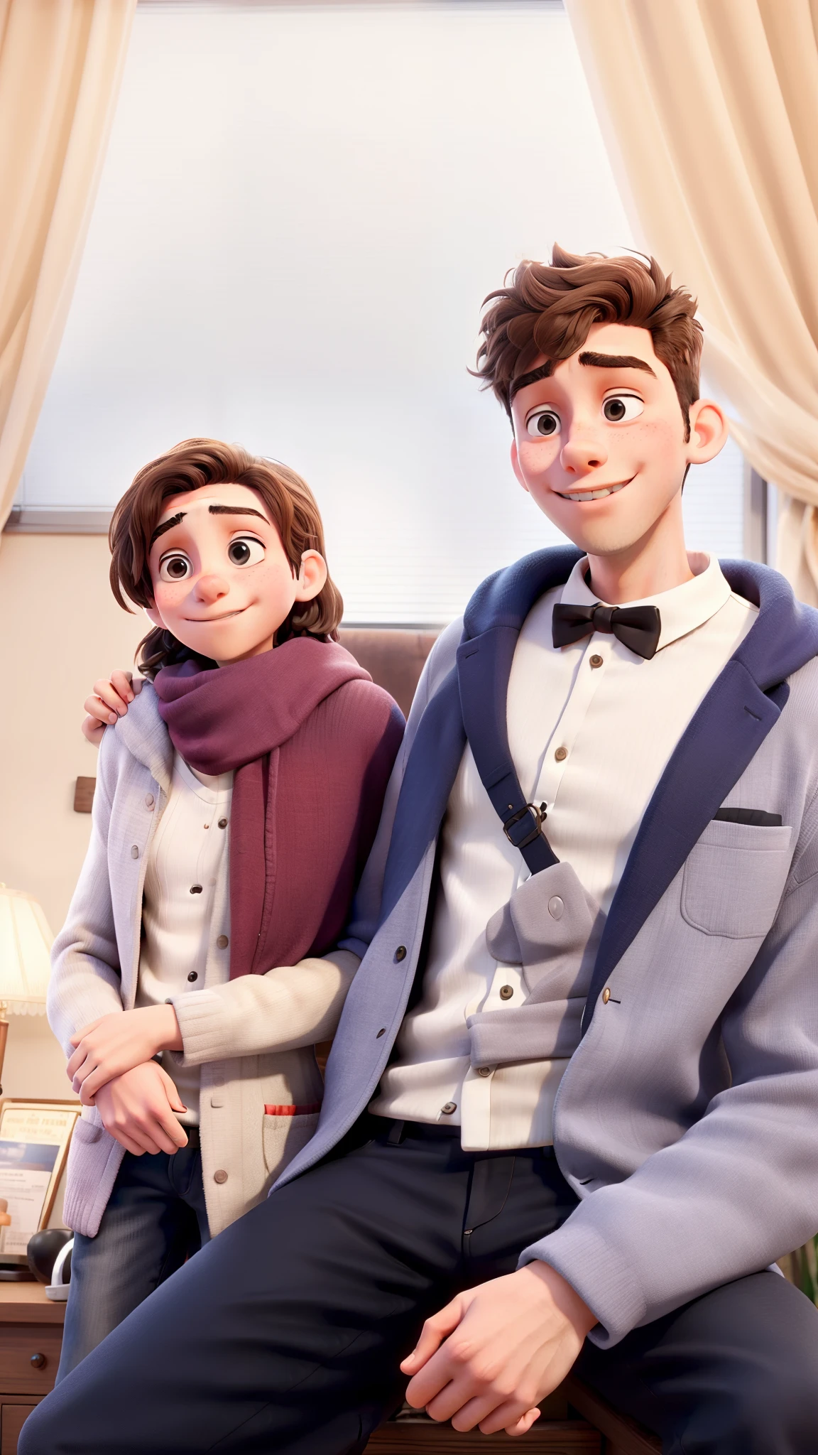 A young man and his girlfriend