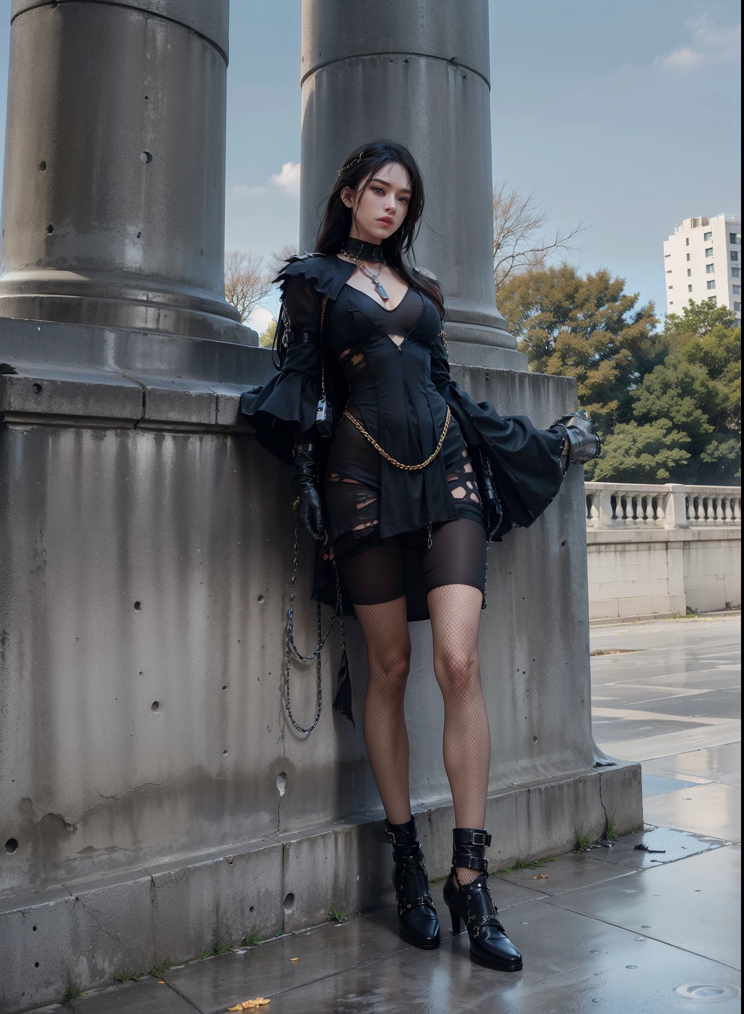 ,((Wearing a torn sheer costume of a superheroine)),(, No bra)), Wet crotch, Wet thighs, Beautiful girl with accentuated slender abs: 1.4, (((nipple tips protruding, areola is protruding, The shape of the pubic region is clearly visible)), sixpack abs: 1.4, Bust Botox, Photo, Sharpness, Unique 850 4, Koda850 k portrait camera, F1.6 shots, Ultra-realistic textures, Spectacular light textures, Cinestil 800 Fashion Mechanics, (futuristic sci-fi battle fashion: 1.1), (tied perfectly by chain), Restraint, Slaves, collars, ((wide prison with sunlight)), Dark fantasy, Realistic material details, extreme hight detail, Ultra-realistic materials ((Torn costume))), Wet, Cloudy, (Chained)), ((big emphasized by chains)), ((chains digging into crotch)), ( (Collar)), (, No bra), shredded costumes, broken golden shields and battle spears,, White combat gloves, Combat shoulder armor, Blood splattered on the face, Blood splattered, Realistic, (Bruises, Dirty, ripped clothing, skimpy clothing, Blood: 1.3), Torn Cape, Torn pantyhose, Long legs, ((iron pipe in the crotch)), Metallic shackles and fetters, ((chains hung from heaven)), Wet crotch is clearly visible, Swarovski's sword and the anatomy beneath his feet, (futuristic sci-fi battle fashion, Torn mesh stockings),