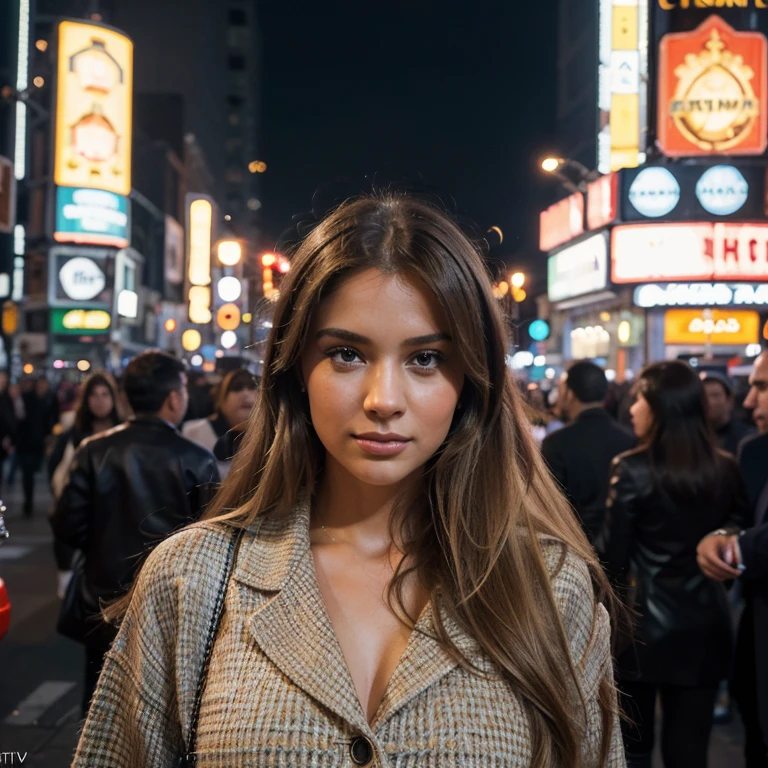 5 women, nude, times square, night party