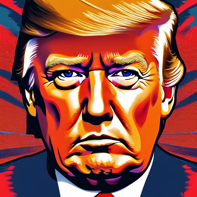 No centro, a stylized depiction of Donald Trump is presented in a confident and determined posture, with its characteristic distinctive hairstyle. The figure is framed by a clean, neutral background, highlighting Trump's imposing presence.
Logo abaixo da figura, o texto "Trump Next Year" is displayed in a modern, readable font, complementing Trump's image with elegance. A subtle forward-pointing arrow is incorporated into the design, symbolizing optimism and progress towards the year ahead.
As cores utilizadas, um vermelho profundo, um branco limpo e um azul intenso, evoke feelings of confidence and patriotism, Aligning with the political theme. O design, simples e sem excessos de detalhes, garante a facilidade de reconhecimento em diferentes contextos e escalas.