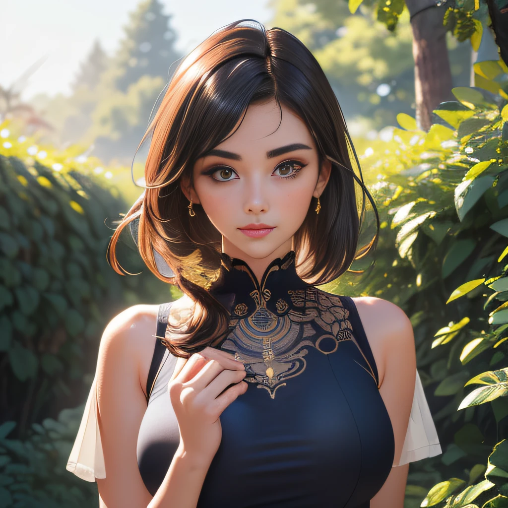 (Extremely detailed 8k wallpaper:2), (photo:2), (soigne Beautiful girl:2), (gives a lecture to friends:2), detailed (Face and eyes), (hyper realistic:1), (highly detailed:1), (epic realistic:1), rim light, (maximum details:1), cozy, (fullbody:1.3), (looking at viewer:2), (Woman's Attractive Qualities:2), (Attractive Woman:2), (Attractive:2), Smile, Intelligence, Empathy, Gracefulness, Sense of Style, Fitness, Grooming, Optimism, (Sensitivity:2), Sincerity, Romantic Gestures, Playfulness, Fashion Sense, (Sensuality:2), Charm, Modesty, Thoughtfulness, (Femininity:1), Flirtatiousness, Warmth, (Physical attractiveness:2), A beautiful smile, A love of life, strength and power, vulnerability, curiosity, wonder, love, (nature background:2), kawaii, waifu, Beautiful breasts, (attractive body:2), (Beautiful body:2), Beautiful pose, attractive pose, (Beautiful legs:1.0), (Beautiful clothes:1), (classic clothes:2), (elegant clothes:2), (European clothes:2), detailed clothes, (skirt:1), (blouse:1), (provocative pose)