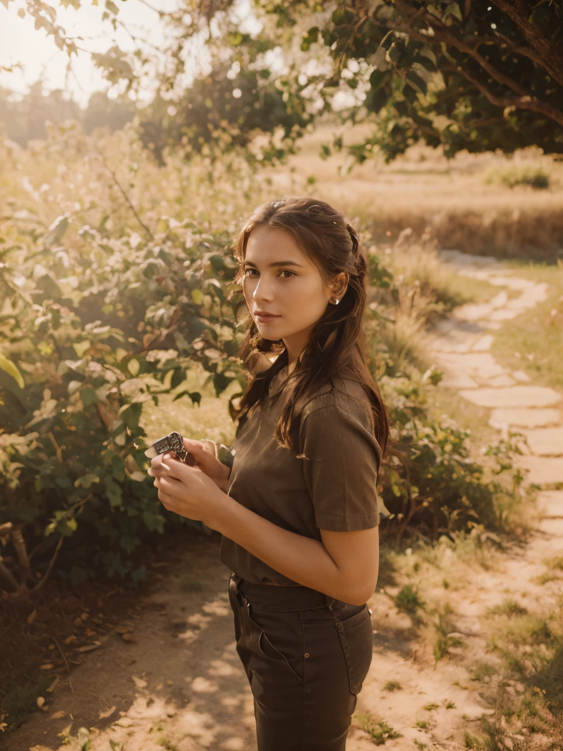 (best quality, masterpiece:1.2), A woman, portrait, outdoors realistic face