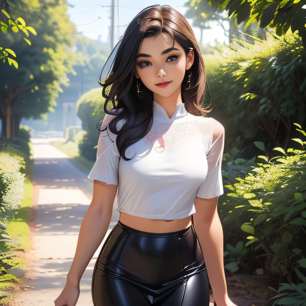 (Extremely detailed 8k wallpaper:2), (photo:2), (soigne Beautiful girl:2), (gives a lecture to friends:2), detailed (Face and eyes), (hyper realistic:1), (highly detailed:1), (epic realistic:1), rim light, (maximum details:1), cozy, (fullbody:1.3), (looking at viewer:2), (Woman's Attractive Qualities:2), (Attractive Woman:2), (Attractive:2), Smile, Intelligence, Empathy, Gracefulness, Sense of Style, Fitness, Grooming, Optimism, (Sensitivity:2), Sincerity, Romantic Gestures, Playfulness, Fashion Sense, (Sensuality:2), Charm, Modesty, Thoughtfulness, (Femininity:1), Flirtatiousness, Warmth, (Physical attractiveness:2), A beautiful smile, A love of life, strength and power, vulnerability, curiosity, wonder, love, (nature background:2), kawaii, waifu, Beautiful breasts, (attractive body:2), (Beautiful body:2), Beautiful pose, attractive pose, (Beautiful legs:1.0), (Beautiful clothes:1), (classic clothes:2), (elegant clothes:2), (European clothes:2), detailed clothes, (skirt:1), (blouse:1), (provocative pose)