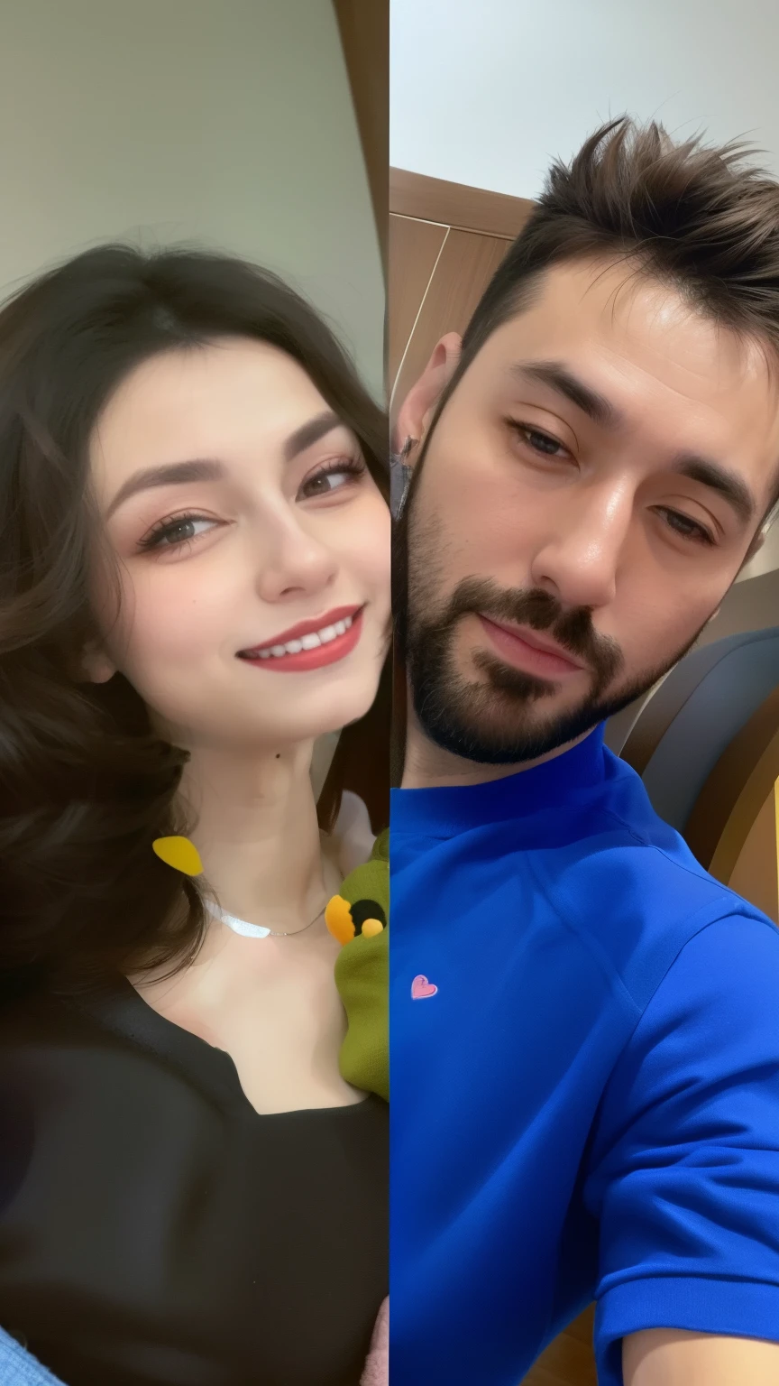 There is a man and a woman taking a selfie profile picture, foto de perfil headshot, Charli Bowater e Artgeem, 👅 👅, masculino e feminino, foto de perfil 1024px, foto do perfil, they are in love, imagem de qualidade muito baixa, Imagens, 2 pessoas, They are close to each other, 😭 🤮 💕 🎀