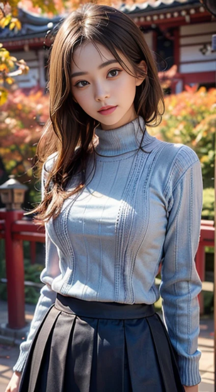 top-quality、Top image quality、​masterpiece、fully body photo、25 years old women, governess、Dark brown wavy middle hair、bangss、((dark blue long sleeve knit、Beige flared skirt、Stockings))、 ((no-bra、Puffy nipple、Flip the skirt、Visible))、Sexy red panties、soft boob、Large breasts、high-heels、 cute smile face、school classrooms、((I can see all my panties、Rub your chest with both hands、Touching the crotch))