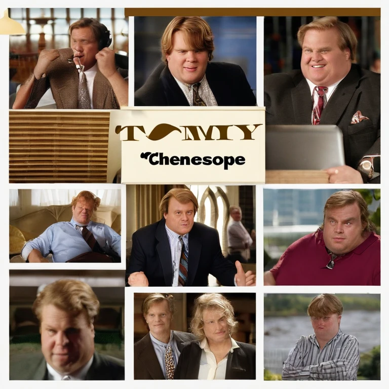 Tommy Callahan III, portrayed by Chris Farley in the movie “Tommy Boy,” is a lovable but bumbling character. He’s a bit overweight, with a disheveled appearance that matches his often clueless demeanor. Tommy’s known for his big heart and infectious enthusiasm, but he lacks the sophistication and business acumen expected in the corporate world. He’s often seen in ill-fitting suits, which complements his overall goofy and endearing persona.,Tommy Boy (1995),Tommy Callahan III, portrayed by Chris Farley in the movie “Tommy Boy,” is a lovable but bumbling character. He’s a bit overweight, with a disheveled appearance that matches his often clueless demeanor. Tommy’s known for his big heart and infectious enthusiasm, but he lacks the sophistication and business acumen expected in the corporate world. He’s often seen in ill-fitting suits, which complements his overall goofy and endearing persona.,face,photo