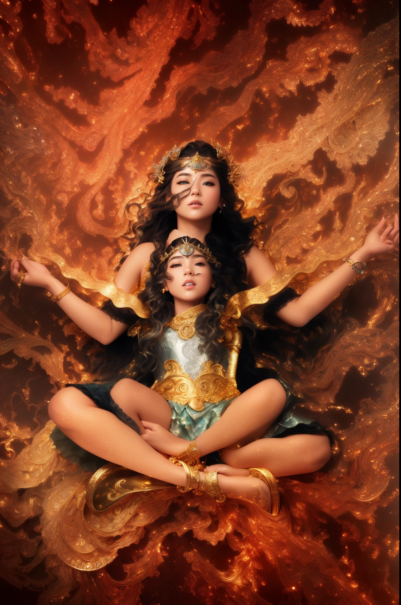 Lord Krishna & Lord Ganesha pulsing sunshine bliss & cosmic love & abundance & healing to all beings