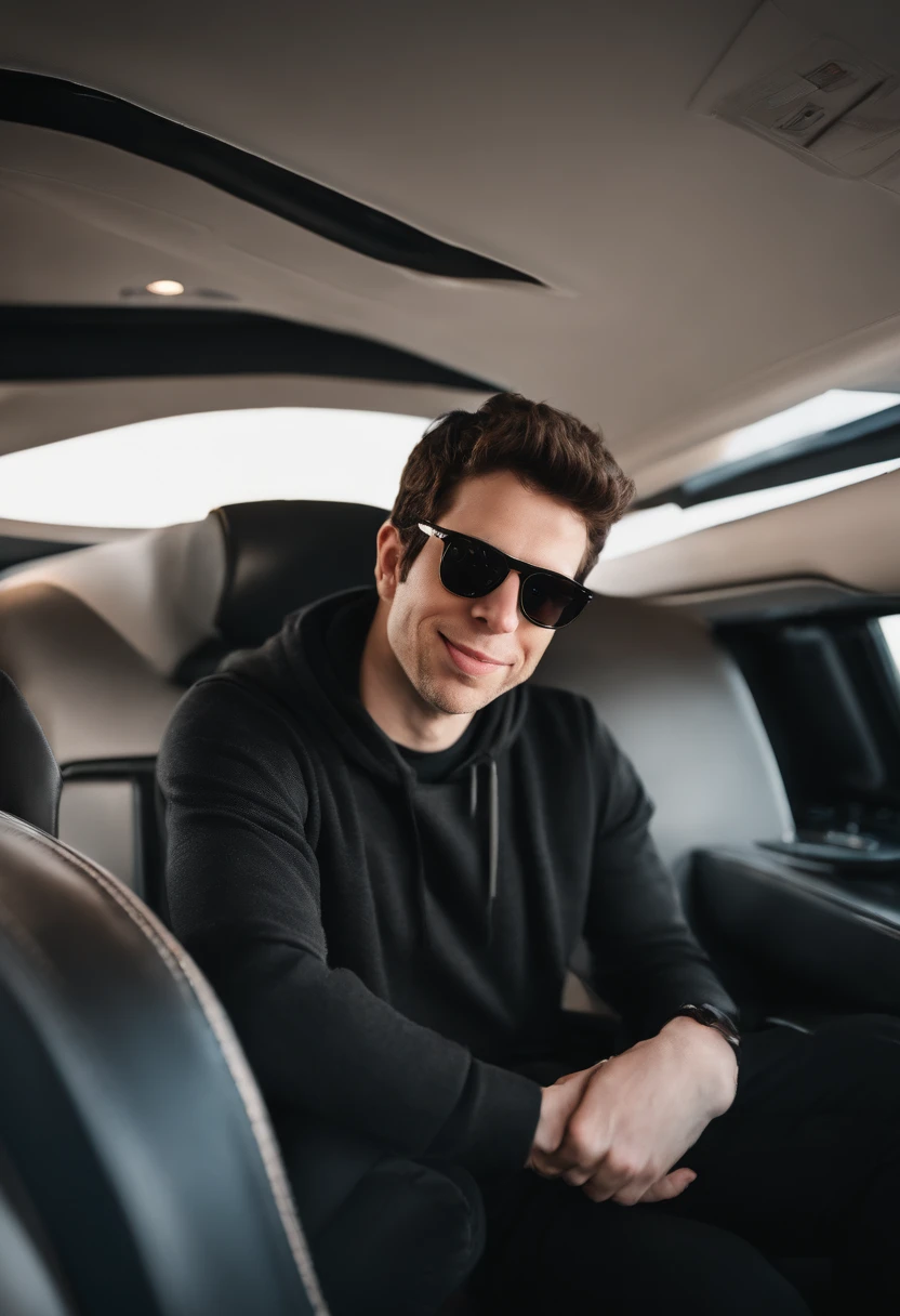 A selfie of Sam Altman wearing a black hoodie and sunglasses, standing in front of a private jet with the caption 'Off to recruit the best minds in AI to join me on the #RevengeTour. Next stop, global domination.',original,Sam Altman
