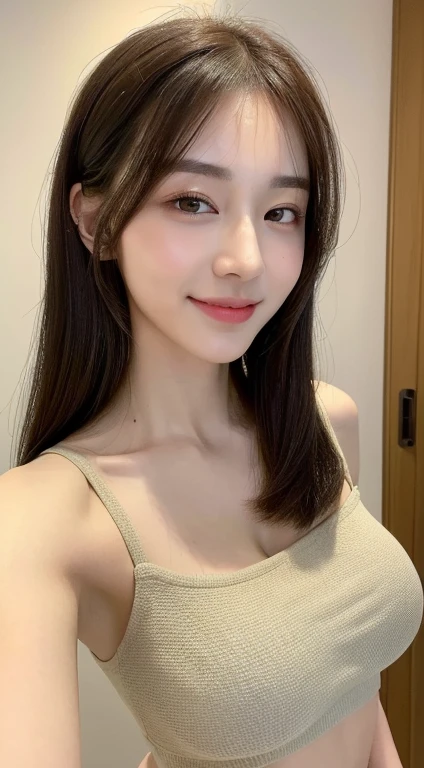 ((Best Quality, 8K, Masterpiece: 1.3)), 1girl, Slim Abs Beauty: 1.3, (Hairstyle Casual, Big Breasts: 1.2), Dress: 1.1, Super Fine Face, Delicate Eyes, Double Eyelids, Smile, Home