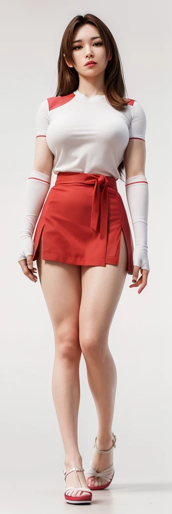 Mai Shiranui, (best quality, ultra-detalhado, Realistic:1.37), rosto delicado, rosto detalhado, Sweet smile expression, corpo perfeito, Textura ultrarrealista, Retrato, vivid colors, soft lighting