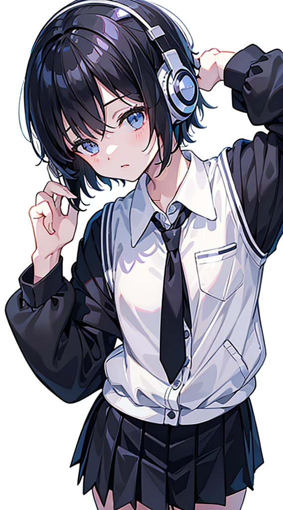 Middle school boy 黒 ponytail hair スケッチ