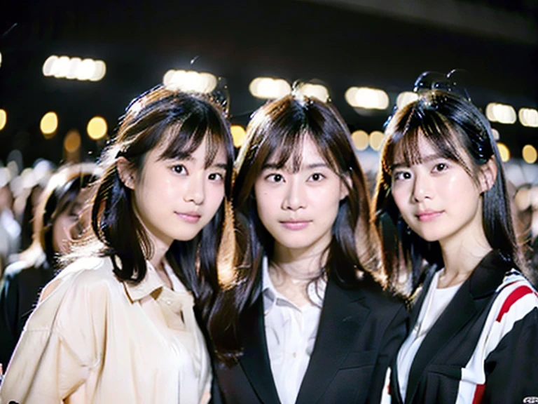 {{masterpiece}},{{best quality}},{{ultra-detailed}},{{photorealistic}},((extremely detailed eyes and face)),((beautiful detailed eyes)),(((sharp focus))),(clear photo),(RAW photo),(((Thousands of,millions of,crowd of,females only,only females))),{{clones}},100+girls,(clone girls),crowded,(millions of:1.4),in her 20s,(6+girls:1.4),{{twins}},(ultra-detailed),highres,extremely detailed,beautiful detailed girl,(((full body shot))),group photo,8K,long hair,black hair,matching pantsuits,matching hairstyles,street,caboshed,smile,All girls have same faces,(crowd of girls),congestion,(crowd shot:1.4),multiple girls,(Gigantic Breasts),(many girls),(Women only:1.4),city,((cute face)),throng,full-faced photograph,(beautiful face),Walking,looking at camera