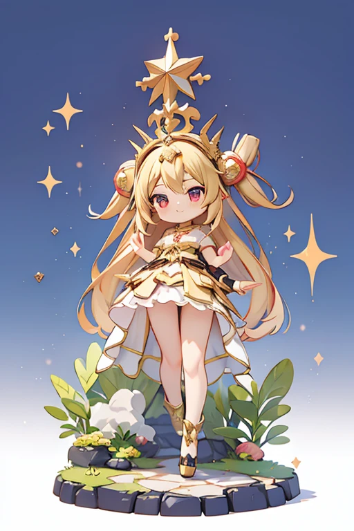 (Same character, front, side, back), (full body); 3d; 3d toy art; toy art; anime style; glitter; pyrite stone goddess