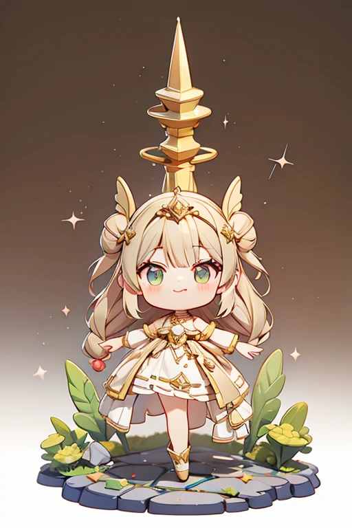 (Same character, front, side, back), (full body); 3d; 3d toy art; toy art; anime style; glitter; pyrite stone goddess