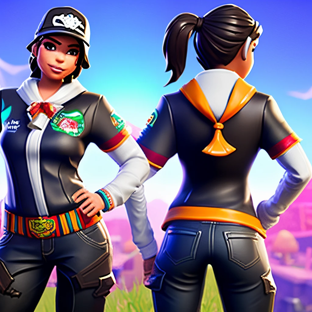 Make me a 3d mexican female fortnite skin