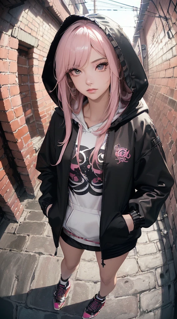 Anime girl sitting on the ground,The clothing is partially damaged,The complexion is rosy and shiny
