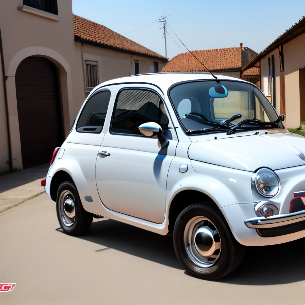Mulher loira fiat 500