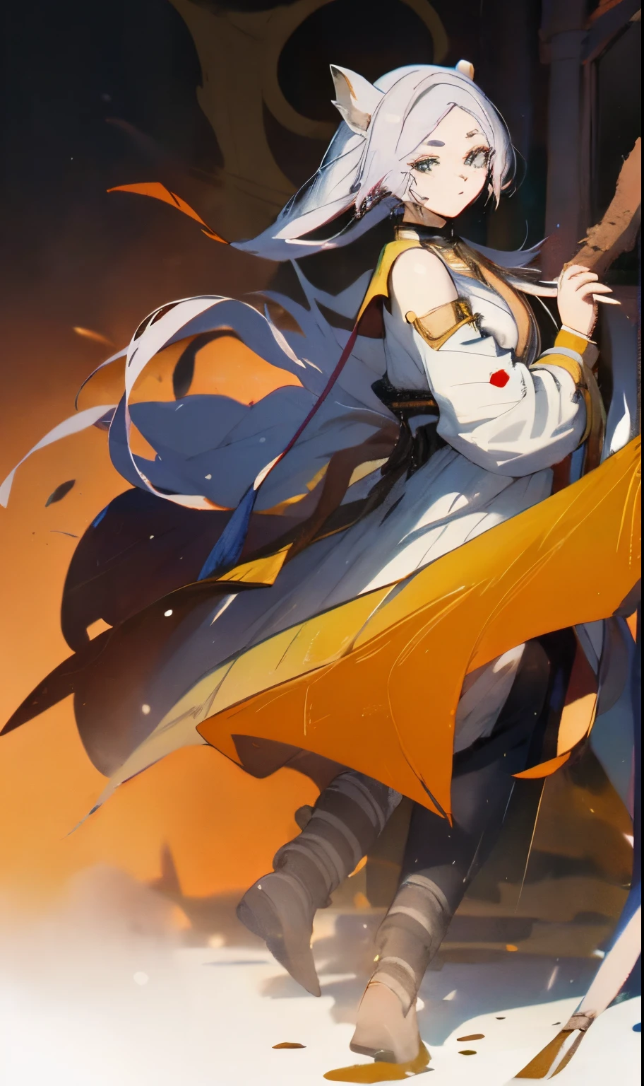 ((tmasterpiece,Best quality))独奏, Ultra-detailed eyes,exposed bare shoulders,Full body lesbian