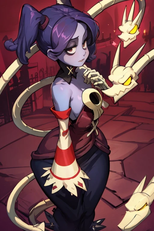 Squigly de skullgirl lado posterior mostrando el culo NSFW sexy mostrando su posterior su ano y vagina, full body size xxx