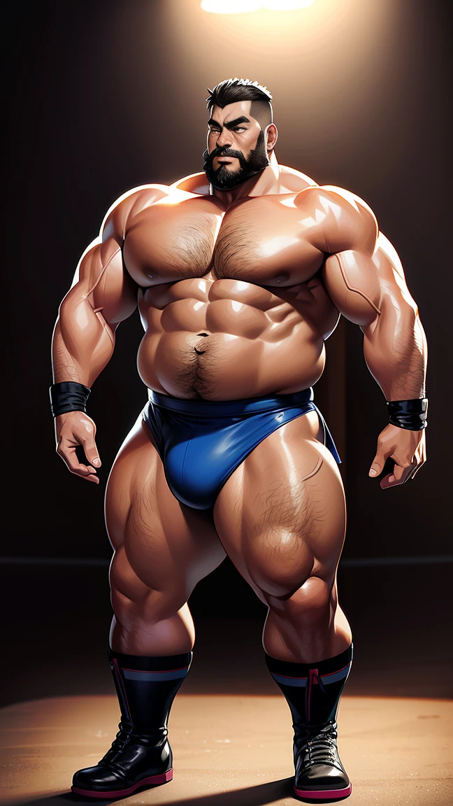 the only person,male people,Muscle wrestler,musculous,Stout wrestler,Asian people,jpn,Uncles,60-year-old middle-aged man,Short hair details,Short hair details,Wrestling boots,Full body like,Panorama characters,WWE ring,WWE American professional wrestling,spotlight lights,cellshading,visions,pantiess,fatness,age 55,,Middle age,tattoo is,Fingerless gloves,Wheat-colored skin,oilly skin,Dark skin,Show off your chest muscles,Sumo wrestler,body builder,Wide sideburns,Pronounced abs,ssmile,beard is gray,White hair,(Full body like:3),Hands are very thin,delicated face