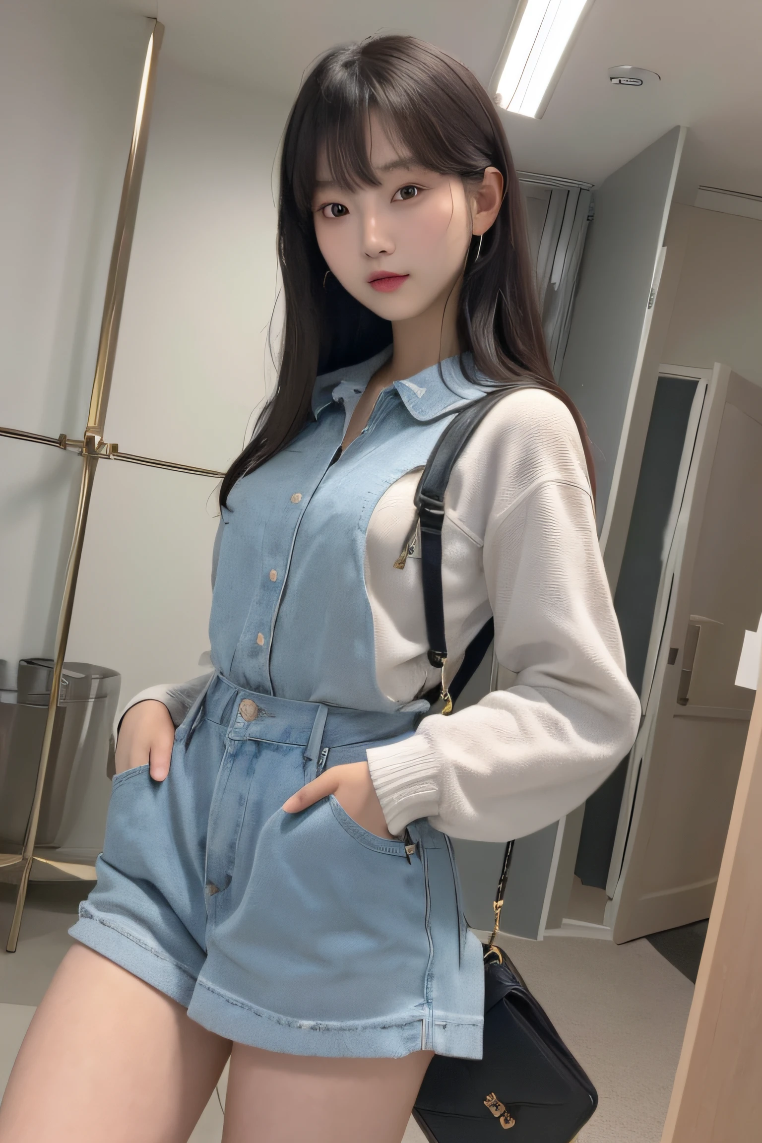 (best quality:1.4), (masterpiece:1.4), (highres:1.2), (extremely detailed:1.2), human body ratio,
1girl, korean girl, (each girl wearing different fashion:1.4), dynamic pose, powerplant,