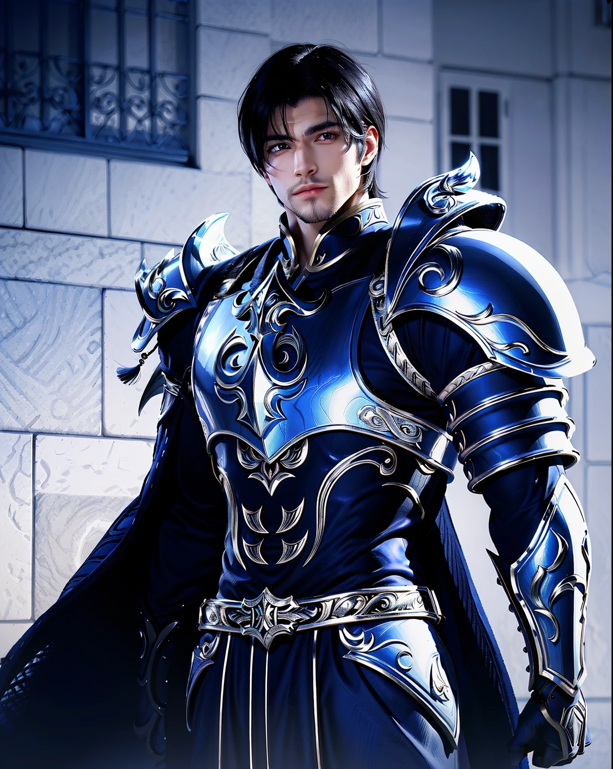 A close-up of a man in armor, male warrior, muscular male hero, attractive burly man in armor, handsome prince of Persia, Sylas, by Yang J, image of an adult male warrior, handsome boy in demon slaying art, strong and imposing, heroic male pose, muscular character, attractive man in armor, alpha European features