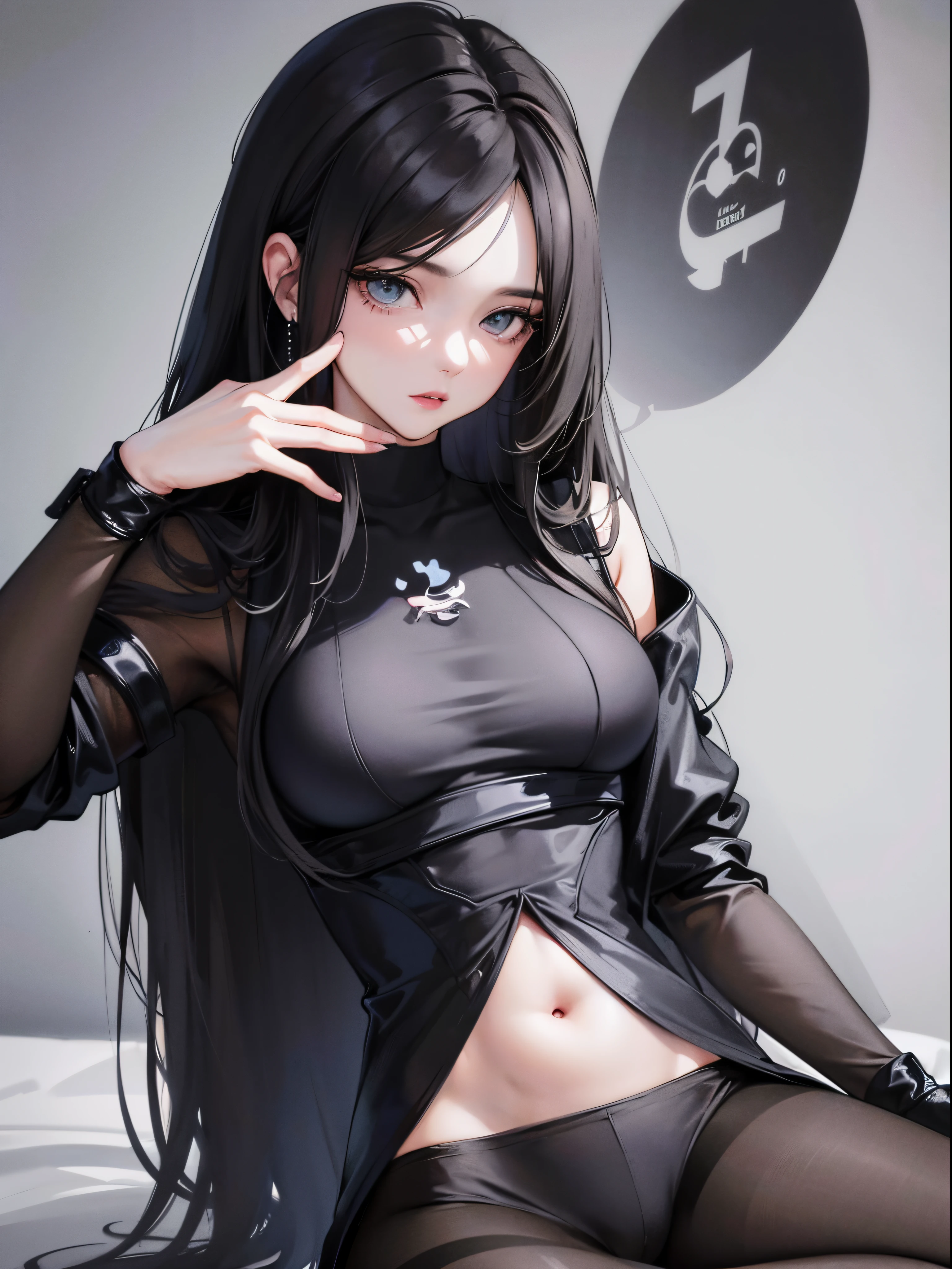Woman wearing black leggings posing for photo, The head is not exposed，Wearing half-sleeved upper body，[ 4K realism ]!!, [ 4K realism ]!!!, [ 4K digital art ]!!, Realistic shadow perfect body, realisticlying!!!!!!! art-style, photorealistic anime, by Shitao, Popular topics on cgstation, Casual pose, realistic anime 3D style