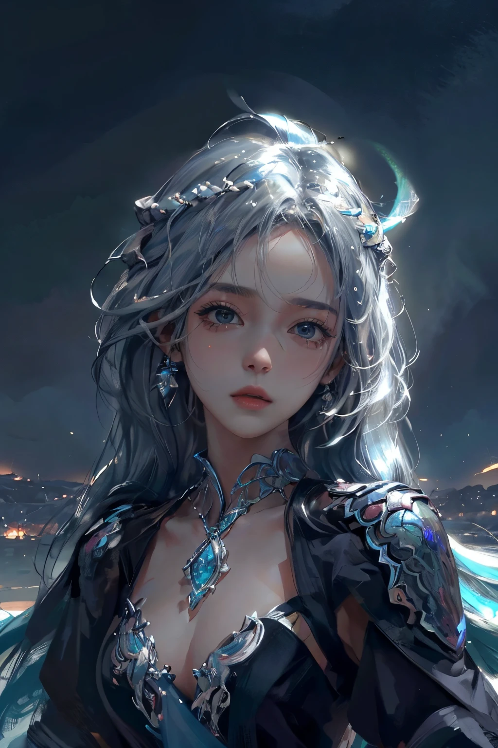 (melhor qualidade, 4k, highres, ultra-detalhado), cores vivas, menina de cabelos castanhos, olhos azuis escuros, foco nítido
