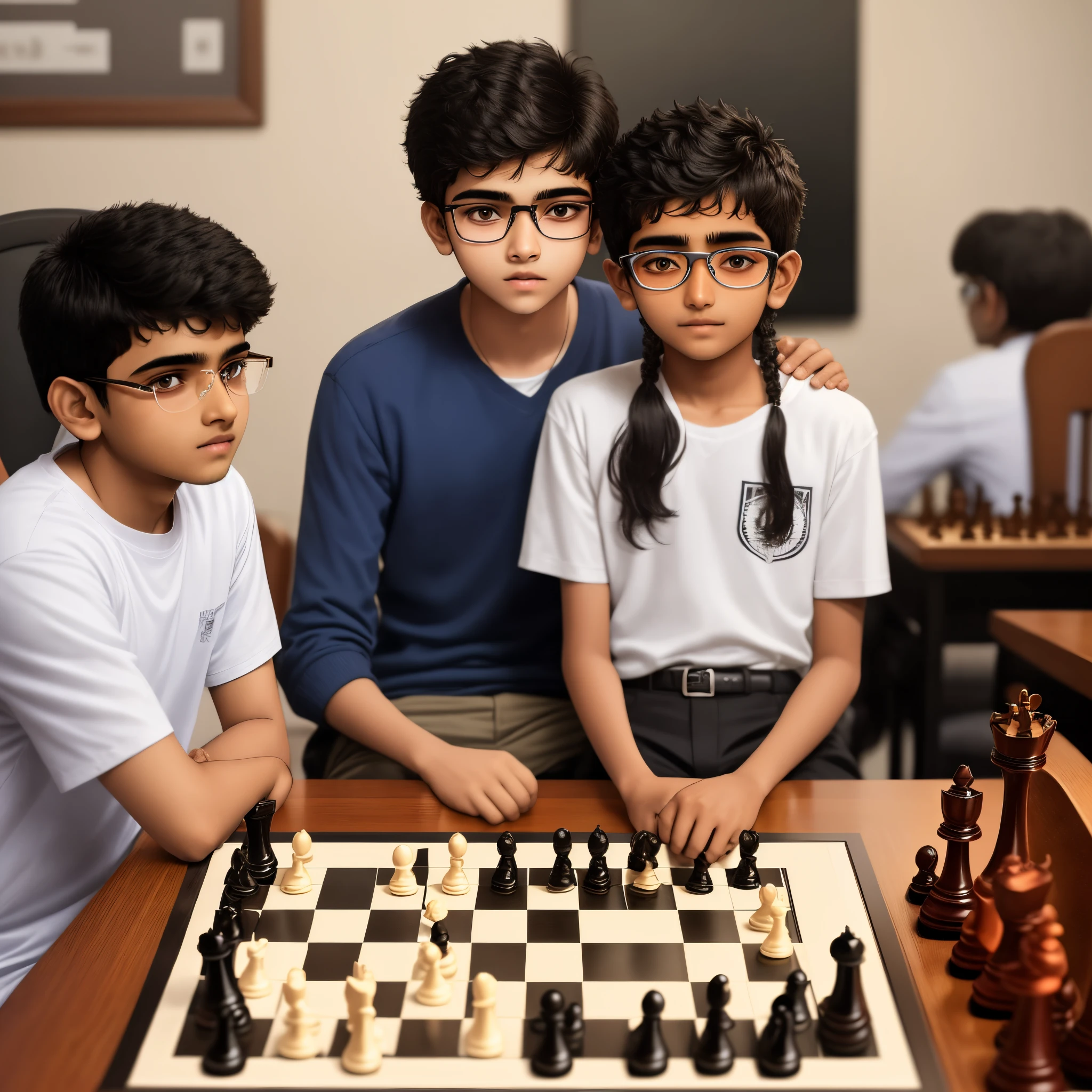A Indian kid who was born in America raised there for 9 years and wcircular glasses as a chess bot in chess.com