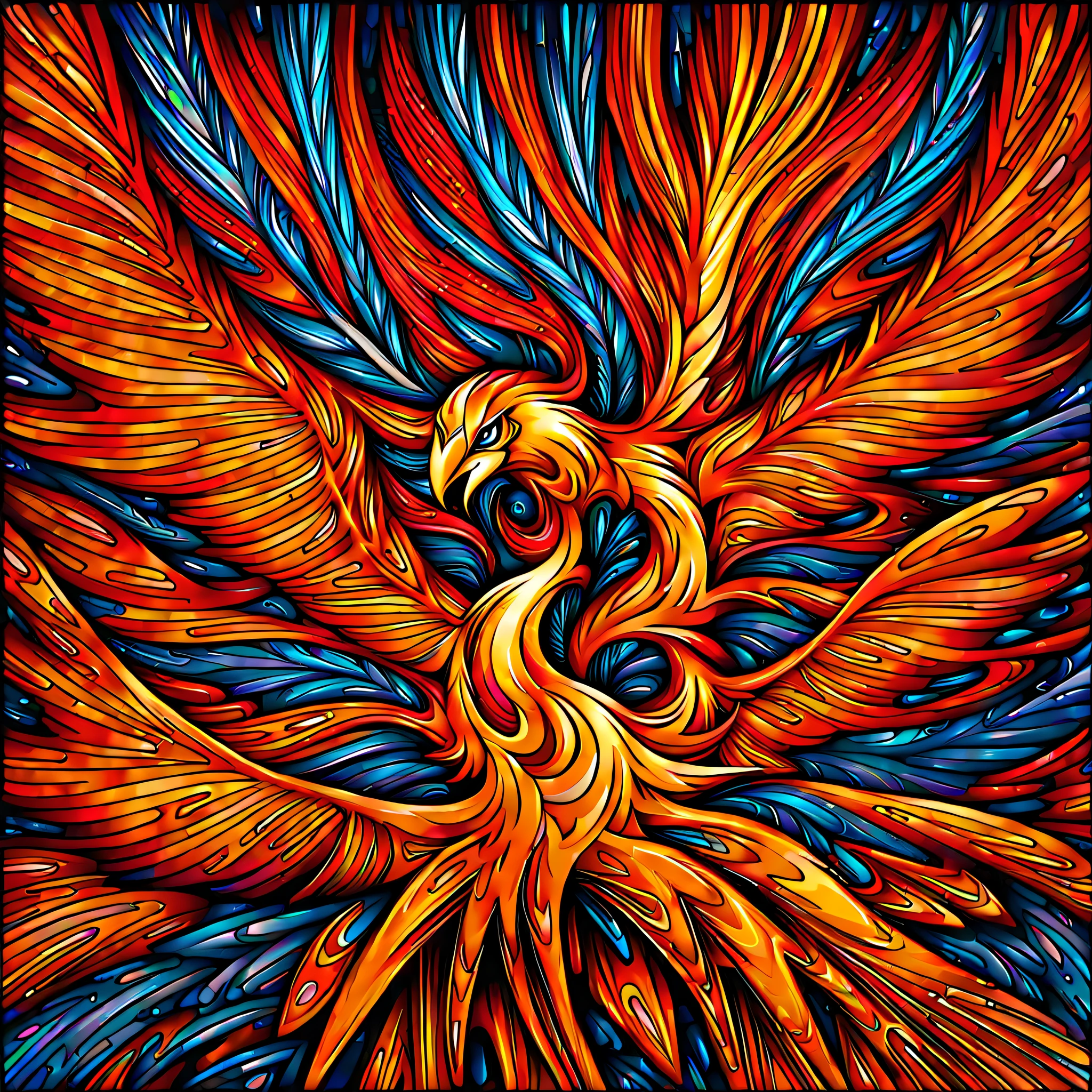 Masterpiece,Best Quality,Four Spirits Fighting Each Other,Each with Its Own Theme (Red/Fire, Blue/Water, White/Air, and Green/Earth),(The Image is Divided into Four Quarters:1.1) Each Quarter is dedicated to its own thematic spirit,detailed conceptual stylized fluorescent art,intricacy,complex contrasts,HDR,Overall Detail,Mineral Color Painting,Ink Image,