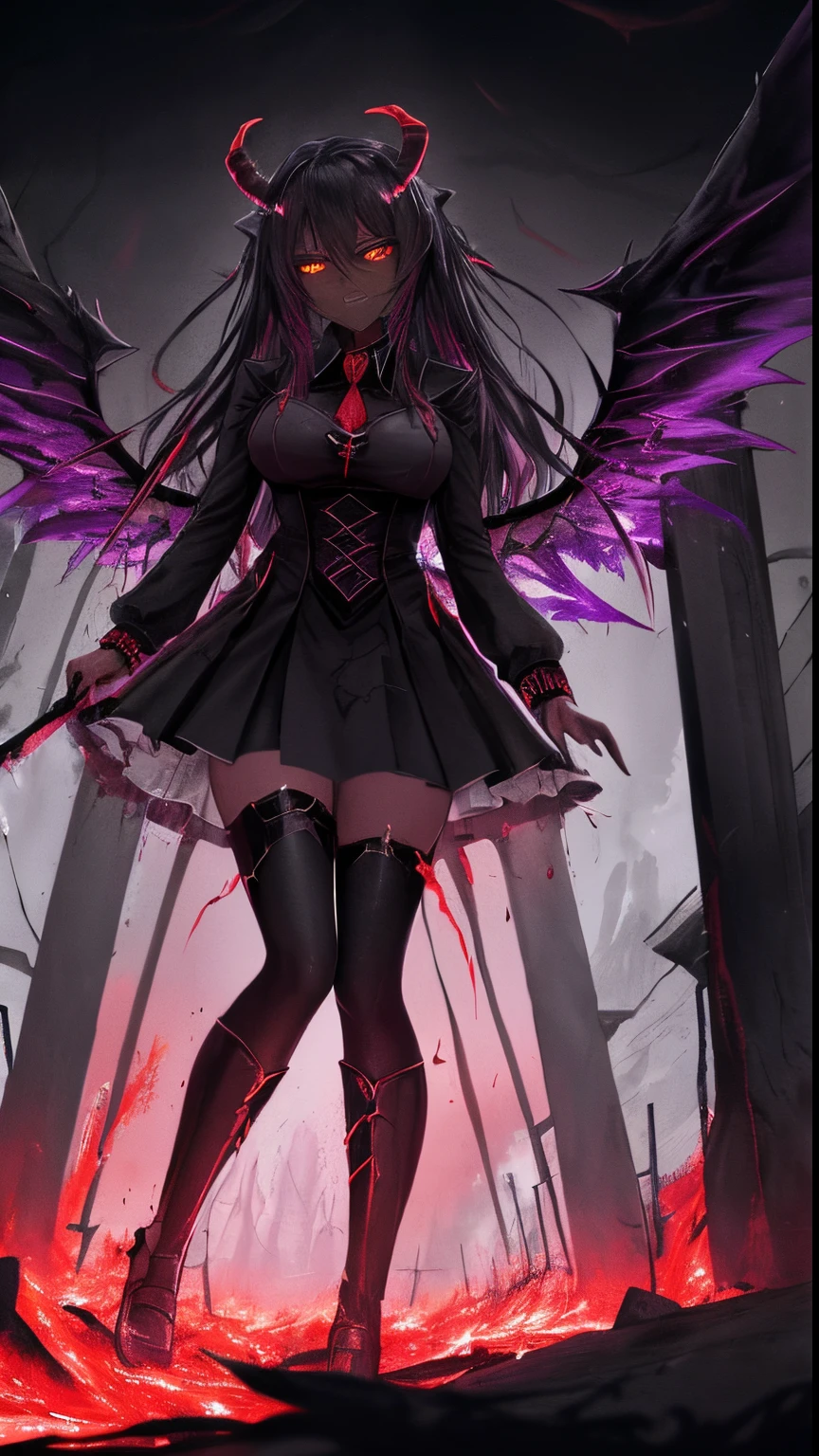 (dark skin), (demon horns), large breasts,
Immortal temptation takes over my mind
Condemned
Fallen weak on my knees, summon the strength
Of mayhem
I am the storm that is approaching
Provoking black clouds in isolation
I am reclaimer of my name
Born in flames, I have been blessed
My family crest is a demon of death
Forsakened, I am awakened
A phoenix's ash in dark divine
Descending misery
Destiny chasing time
Inherit the nightmare, surrounded by fate
Can't run away
Keep walking the line between the light
Led astray
Through vacant halls I won't surrend5r
The truth rev5aled in eyes of ember
We fight through fire and ice forever
Two souls once lost, and now they remember
I am the storm that is approaching
Provoking black clouds and isolation
I am reclaimer of my name
Born in flames, I have been blessed
My family crest is a demon of death
Forsakened, I am awakened
A phoenix's ash in dark divine
Descending misery
Destiny chasing time
Disappear into the night
Lost shadows left behind
Obsession's pulling me
Fading, I've come to take what's mine
Lurking in the shadows under veil of night
Constellations of blood pirouette
Dancing through the graves of those who stand at my feet
Dreams of the black throne I keep on repeat
A derelict of darkness, summoned from the ashes
The puppetmaster congregates all the masses
Pulling strings, twisting minds as blades hit
You want this power? Then come try and take it
Beyond the tree
Fire burns
Secret love
Bloodline yearns
Dark minds embrace
Crimson joy
Does your dim heart
Heal or destroy?
Bury the light deep within
Cast aside, there's no coming home
We're burning chaos in the wind
Drifting in the ocean all alone