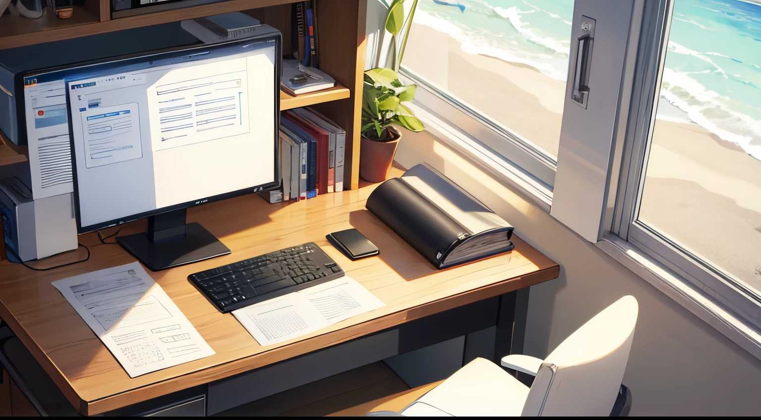 document on the desk, paper, office, no character