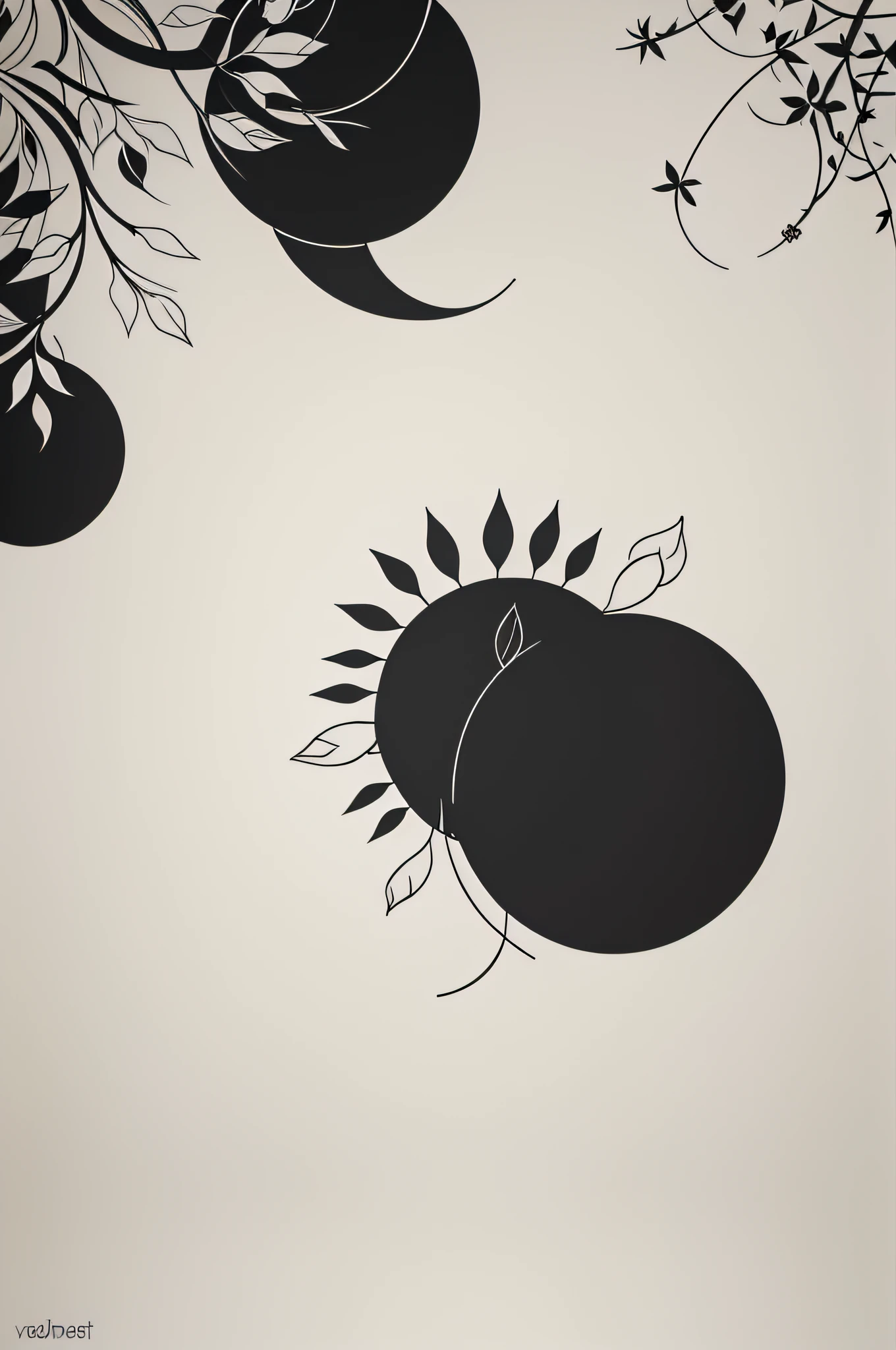 Wall Art, vector, Line art drawing of leaves with abstract shapes. Abstract Plant Art design for print, cover, wallpaper, minimal wall art and natural. Vector illustration.