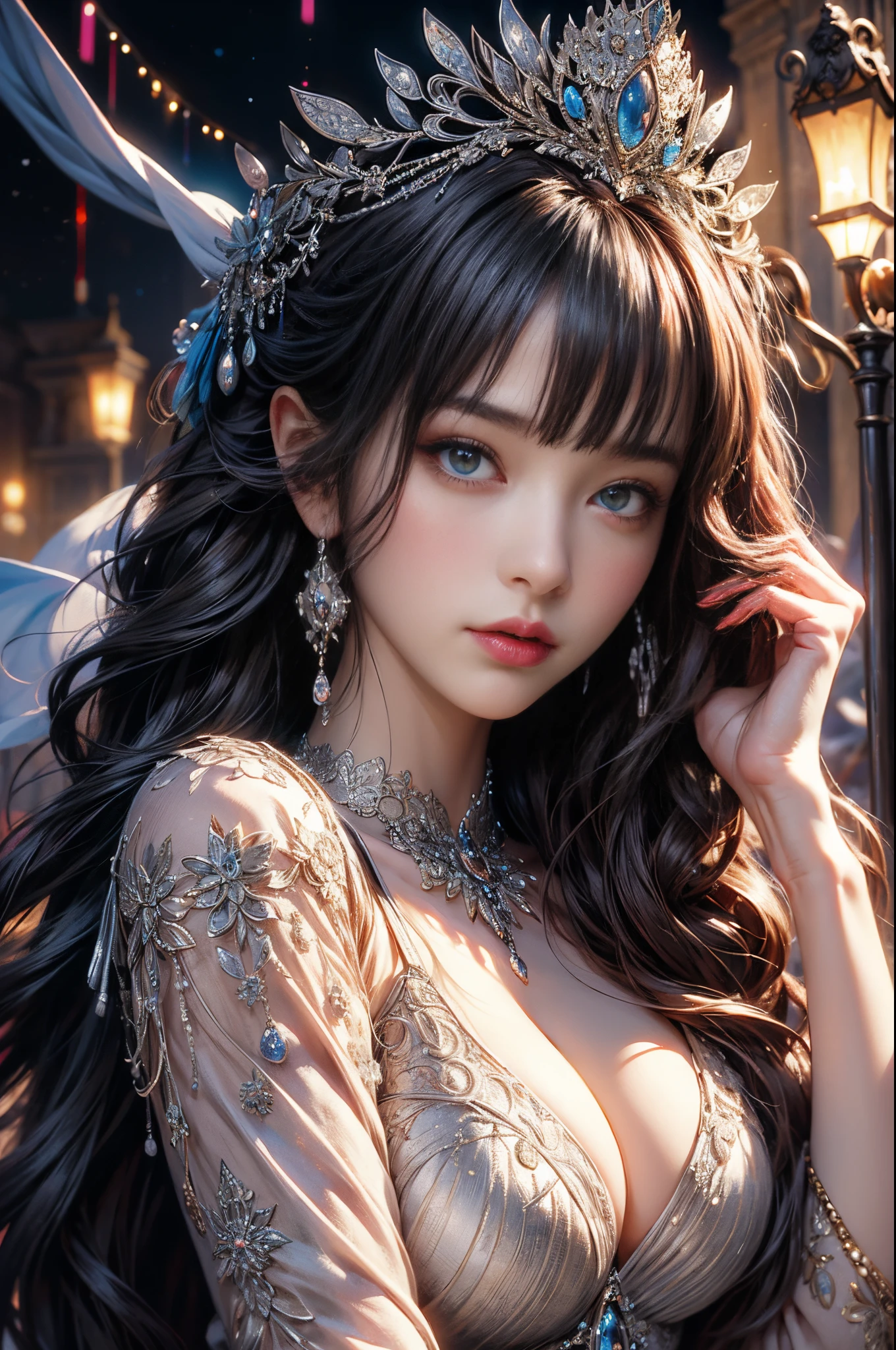 Incredibly detailed and vivid digital illustration of the mysterious dark princess. The artwork showcases impeccable princess-centric composition and engaging storyline. The princess’s eyes are very beautiful and delicate, seductive lips, and charming temperament. Her appearance exudes elegance and grace, Let the audience be impressed by her irresistible charm. The medium of the work is watercolor, Add traditional artistic flavor and soft atmosphere, Ethereal feeling. The colors used are cute and gentle, Create a pleasant and dreamy atmosphere. Artwork is very detailed, Every brushstroke and detail has been carefully crafted，Strive for perfection. Vibrant colors and dynamic compositions bring the artwork to life, Make it visually impactful and attractive. The lighting in the scene is volumetric lighting, Adds depth and dimension to the princess and her surroundings. It creates an atmosphere of mystery, Emphasis on the mysterious nature of the princess. Lighting effects enhance the overall atmosphere, Make artwork truly stunning. Artwork is of the highest quality, The resolution is 4K or 8K, Make sure every detail is accurately captured. Unparalleled level of detail, Shows the artist&#39;s style&#39;skills and dedication. The artwork is a masterpiece, Inspire emotions and leave a lasting impression on your audience. It exudes a realism、Realistic quality, blurring the line between imagination and reality. The work of art embodies an indescribable sublime beauty. Take the audience into a mysterious and wonderful world, where they can immerse themselves in the enchanting presence of the Dark Princess. The artwork’s dynamic composition and sharp focus captivate the viewer, Let them explore every intricate detail. all-inclusive, This tip produces vivid and captivating artwork，Perfect integration of display structure, watercolor medium, Digital illustration, style of anime, and the enchanting presence of a mysterious dark princess... The result is a visually stunning masterpiece，Transcend beauty and inspire imagination.