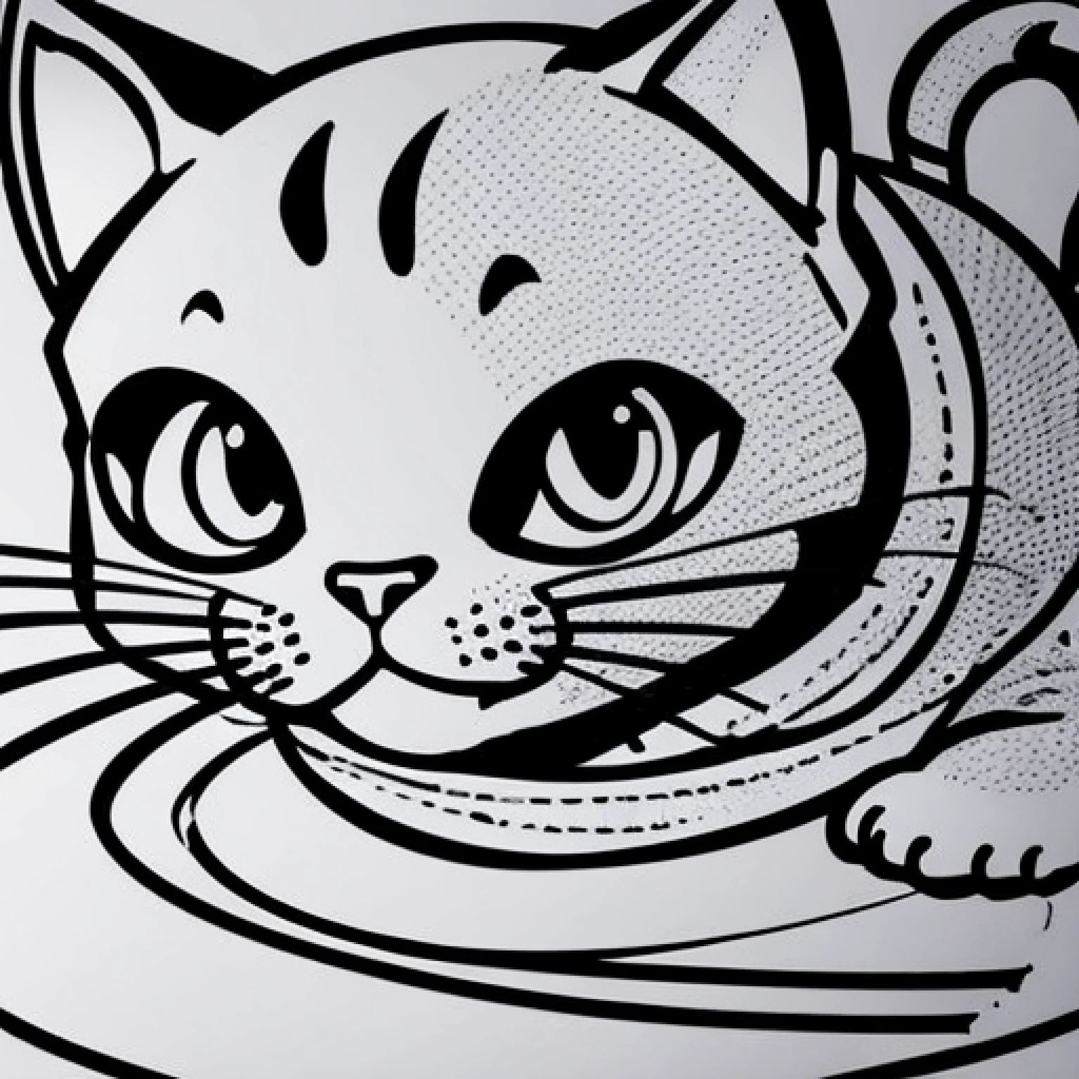 lineart of {cat}