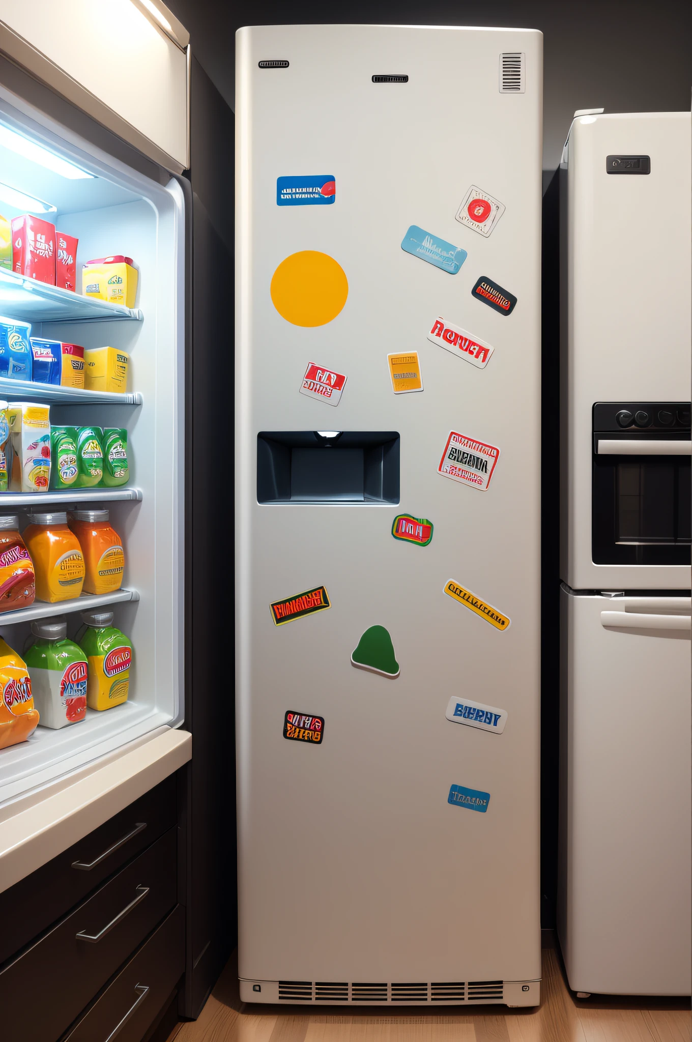 a refrigerator stickers