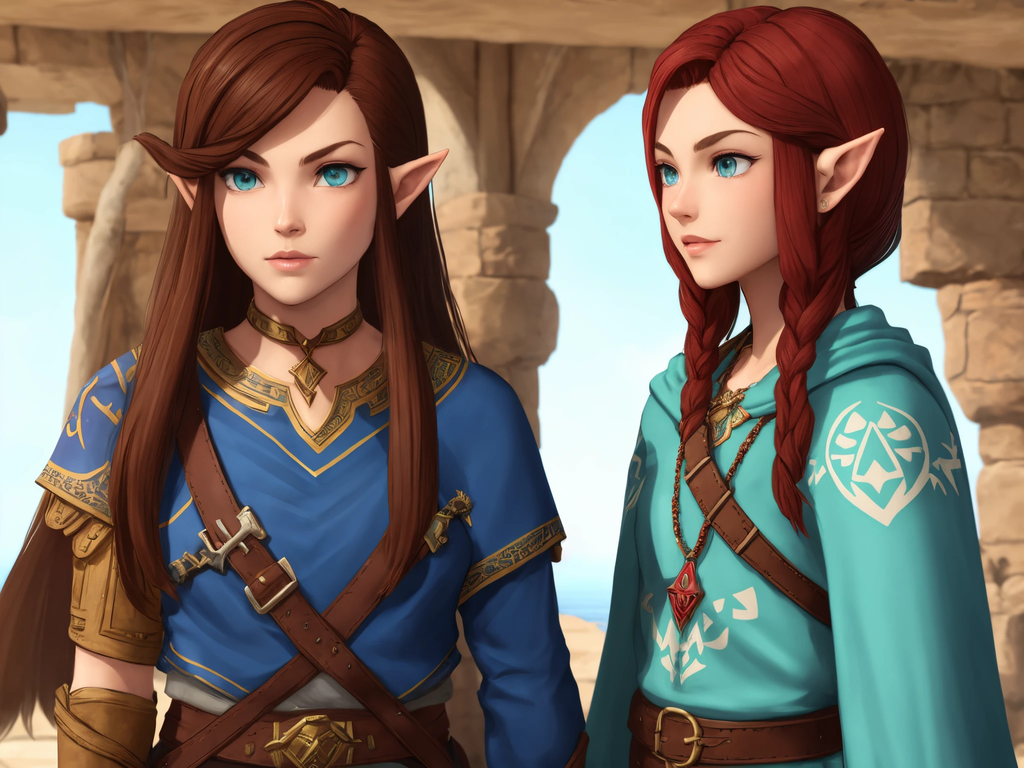 Sidon with brown hair Hylian