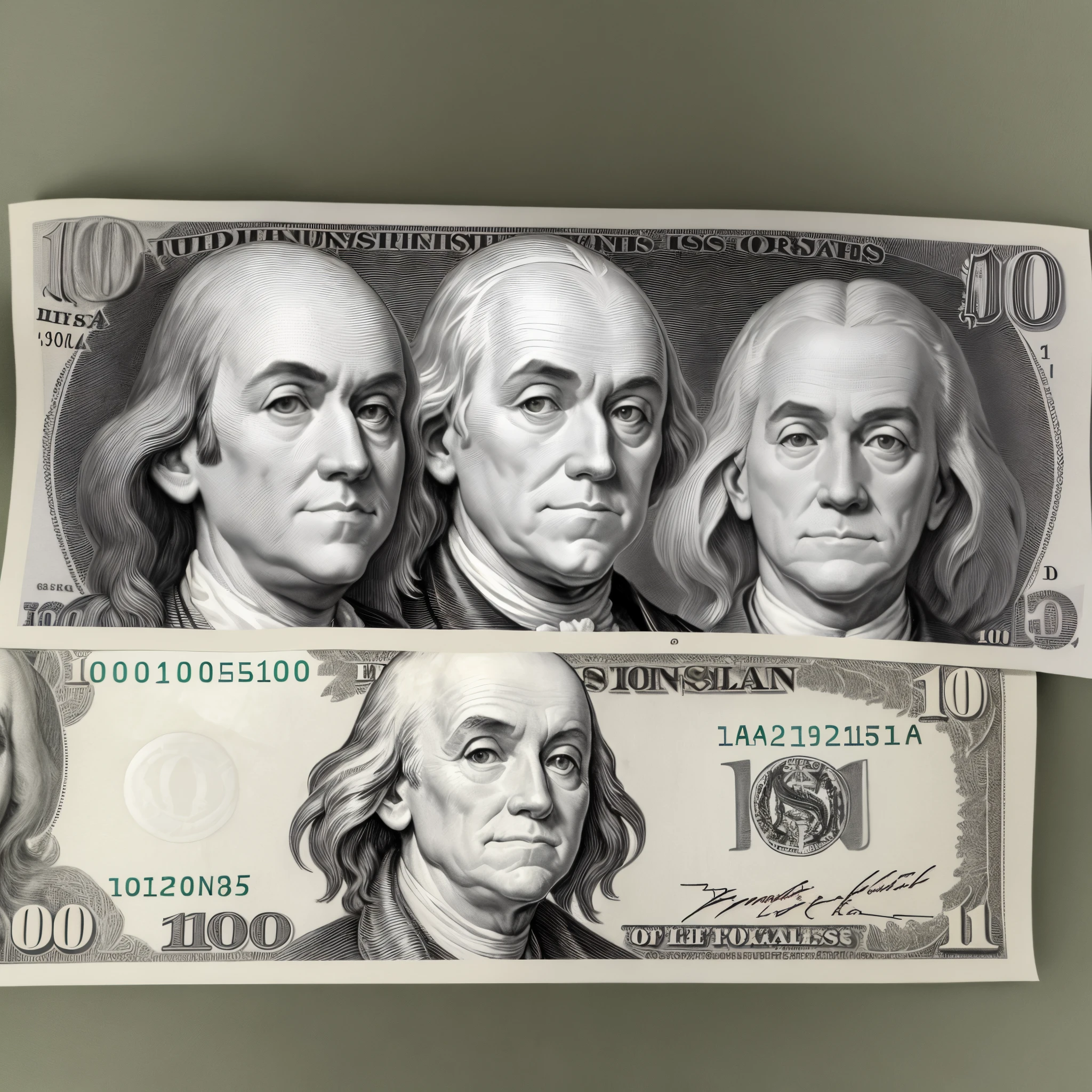 Benjamin Franklin 100 dollar bill