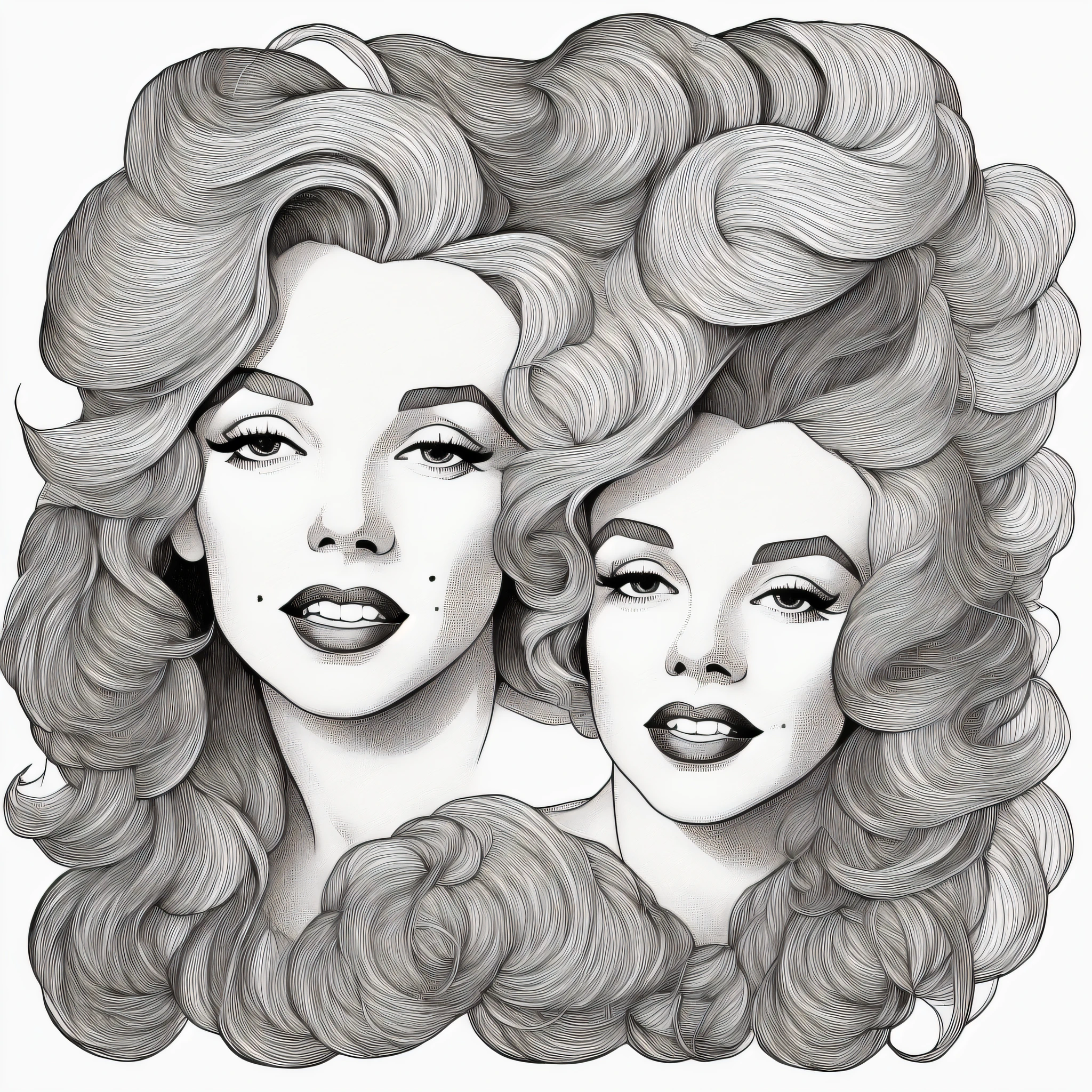 Drawing of a woman's face consists of triangles, Intricate line drawings, intricate line drawing, vector line art, Portrait of Marilyn Monroe in Line Art Vector Graphics, vector ink drawing, geometric designs, Portrait of Marilyn Monroe Line Art, Linear Artistic Portrait, Line Art Illustration, The Art of Fine Lines, (Polygonal Art:1,4), (Line Art:1,5), Portrait of Marilyn Monroe, triangular, whitebackground, abstract