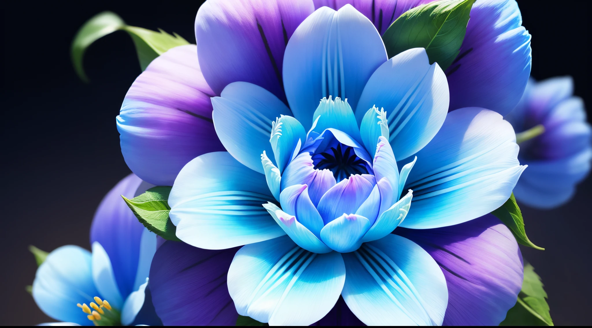 Generate blue flower